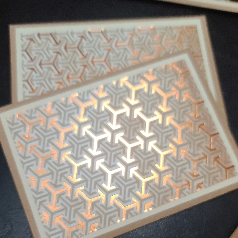 Bronzed Metallic & Brown 24 Note Cards for Personalized Thank You cards NWT - Picture 3 of 8